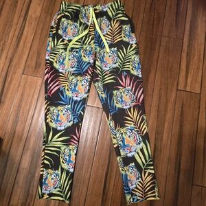 Colorful Tiger Print Joggers